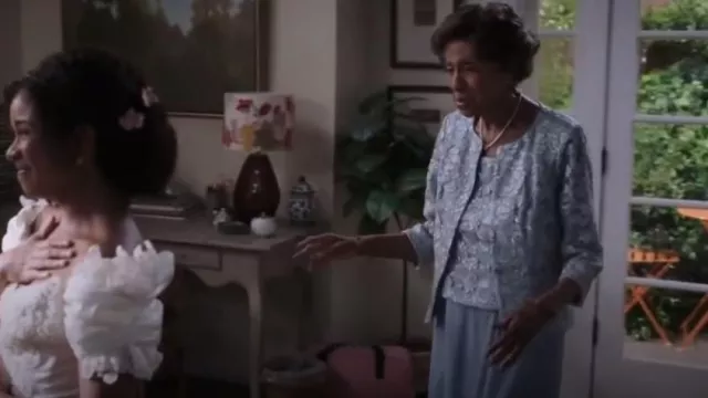 Alex Evenings Embroidered Jacket & Dress worn by Edith (Marla Gibbs) as