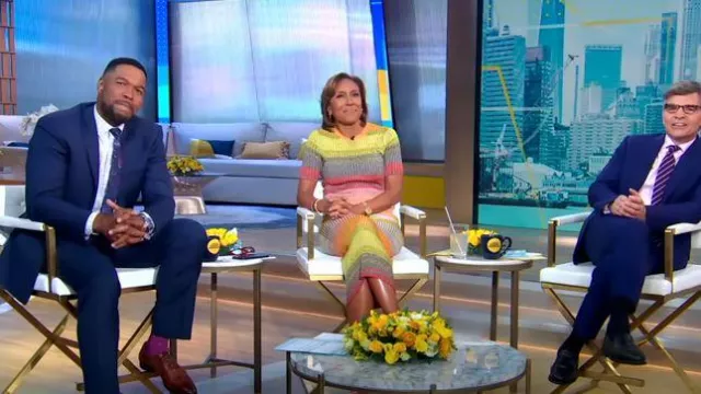 Zimmermann Brightside Knit Dress worn by Robin Roberts as seen in Good Morning America on May 22, 2023