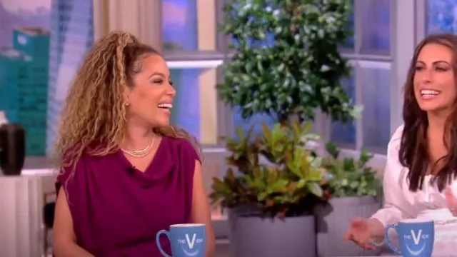 Dries Van Noten Hamels Off-The-Shoulder Sweater worn by Sunny Hostin as seen in The View on May 22, 2023