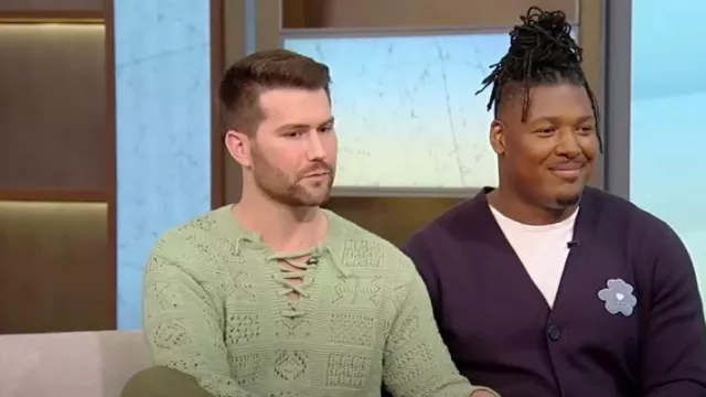 Zara Crocheted Structured Sweater worn by Corey Green as seen in Tamron Hall on May 22, 2023