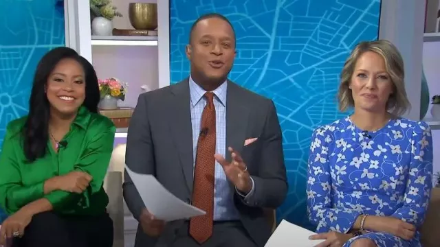 Eliza J Floral Print Flounce Dress worn by Dylan Dreyer as seen in Today on  May 23, 2023