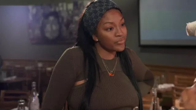 Gucci GG Jacquard Wool Scarf worn by Marlo Hampton as seen in The Real Housewives of Atlanta (S15E03)
