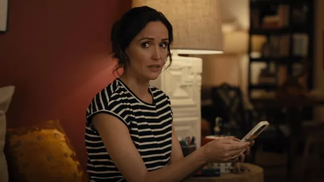 Alex Mill Dave Tee In Stripe worn by Sylvia (Rose Byrne) as seen in Platonic (S01E01)