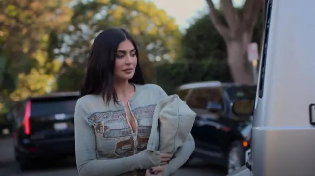 Y/Project Paris Denim Tote worn by Kylie Jenner as seen in The Kardashians (S03E01)