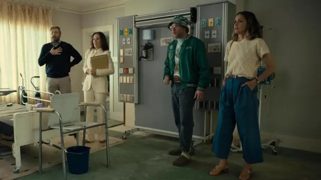 Malibu Sandals Khaki Thunderbird Mules worn by Will (Seth Rogen) as seen in Platonic (S01E02)