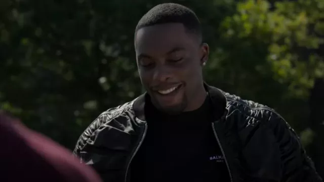 Balmain Ruched Leather Jacket worn by Cane Tejada (Woody McClain) as seen  in Power Book II: Ghost (S03E10)