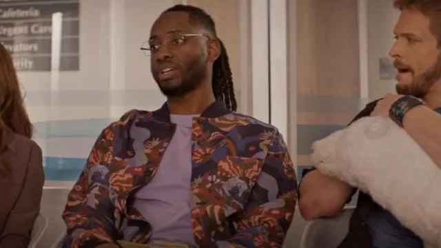 Chaqueta Scotch & Soda Jacquard Bomber usada por Chester P. Runk (Brandon McKnight) como se ve en The Flash (S09E13)