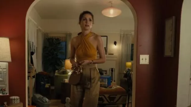 Staud Or­ange Kai Camisole worn by Sylvia (Rose Byrne) as seen in Platonic (S01E04)