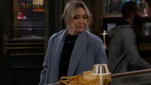 Vince Double Breasted Wool Blend Felt Coat worn by Sophie (Hilary Duff) as seen in How I Met Your Father (S02E13)