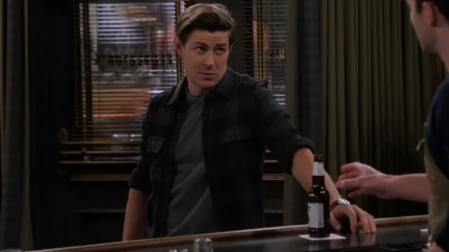 Faherty Legend Buffalo Check Flannel Button Up Shirt worn by Jesse (Chris Lowell) as seen in How I Met Your Father (S02E13)
