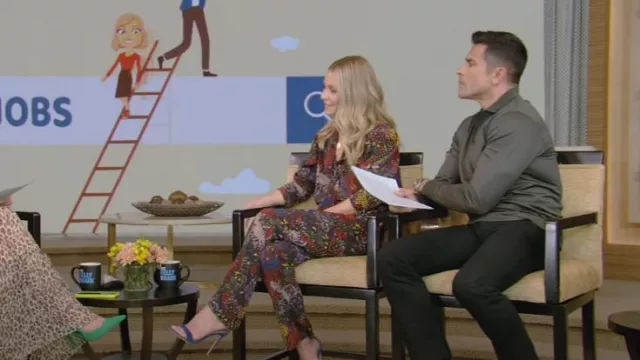 Zadig And Voltaire Captain Print Jumpsuit worn by Kelly Ripa as seen in LIVE with Kelly and Mark on May 26, 2023
