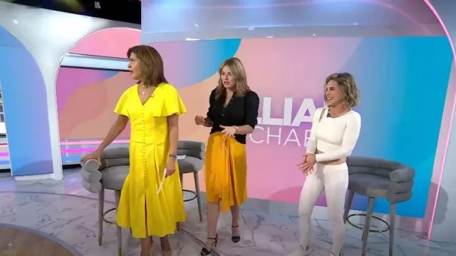 Tome Collective Tie Front Skirt worn by Jenna Bush Hager as seen in Today Hoda & Jenna on May 25, 2023