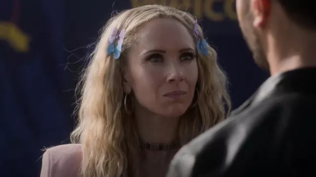 Jennifer Zeuner Ciara 3" Hoops worn by Keeley Jones (Juno Temple) as seen in Ted Lasso (S03E12)