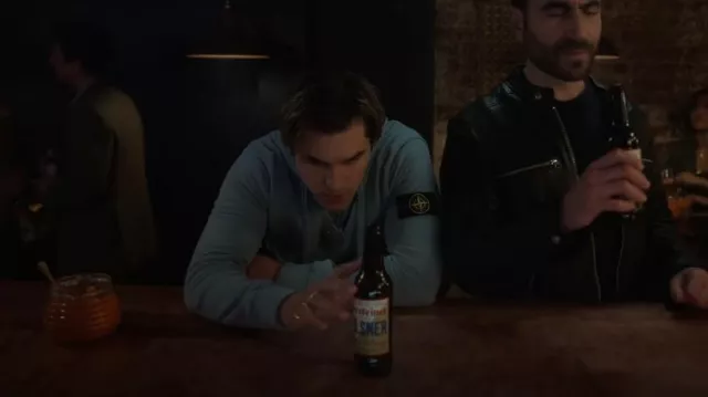 Stone Island Logo Patch Long Sleeve Hoodie worn by Jeremy (Bronson Webb) as seen in Ted Lasso (S03E12)