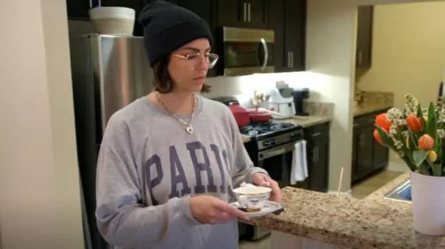 Original Retro Brand Classic Crew Sweatshirt in Paris worn by Katie Maloney as seen in Vanderpump Rules (S10E15)