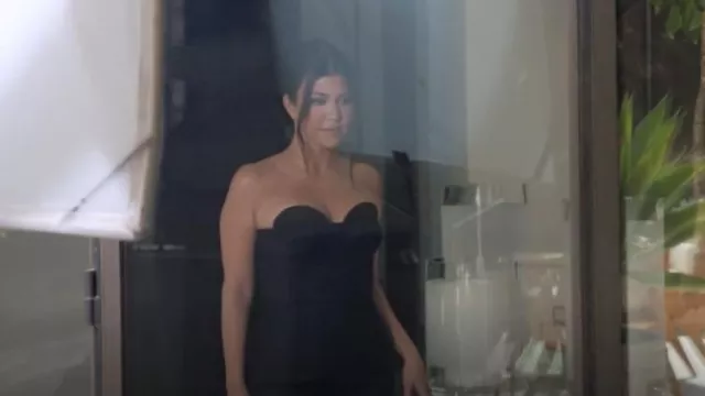 Sportmax Flipper Dress worn by Kourtney Kardashian as seen in The Kardashians (S03E02)