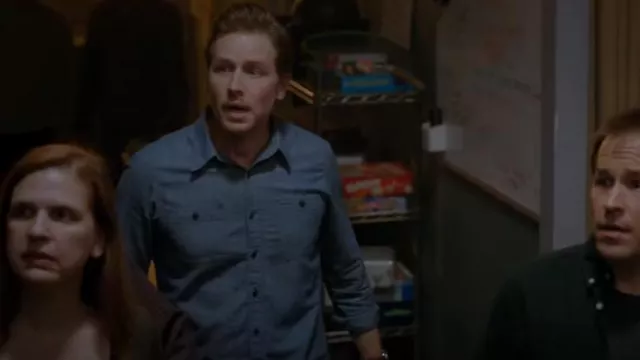 Ralph Lauren Cameron Chambray Workshirt in Rinse worn by Ben Stone (Josh Dallas) as seen in Manifest (S04E11)