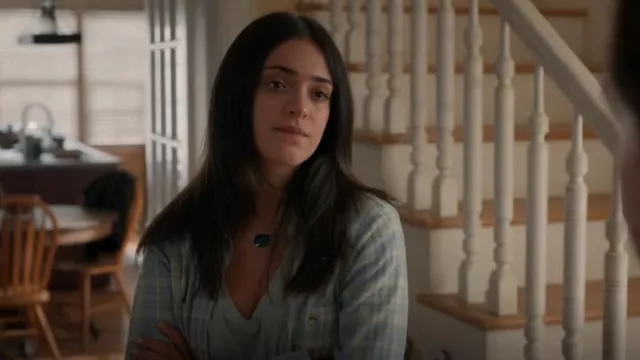 Rails Brady Plaid Puck­er But­ton-Up Shirt worn by Olive Stone (Luna Blaise) as seen in Manifest (S04E11)