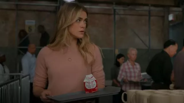 Theory Knit Cash­mere Sweater worn by Michaela Stone (Melissa Roxburgh) as seen in Manifest (S04E14)