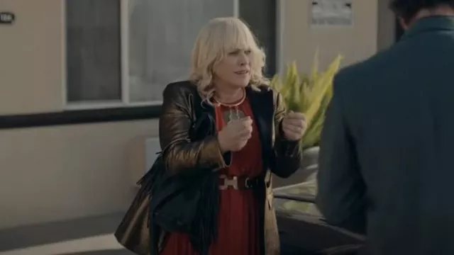 Alice + Olivia Robert Metallic Blazer worn by Peggy (Patricia Arquette) as seen in High Desert (S01E05)