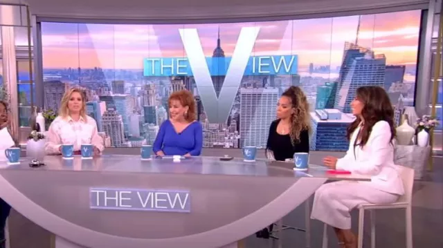Smythe Nautical Culottes worn by Alyssa Farah as seen in The View on May 31, 2023