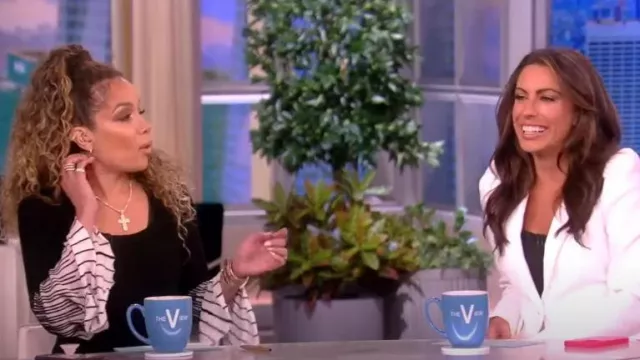 Chloe Striped Ribbed Two-tone Wool and Silk-blend Midi Dress worn by Sunny Hostin as seen in The View on May 31, 2023