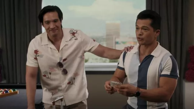 Neele Short Sleeve Flo­ral Print­ed Shirt worn by Nick Zhao (Desmond Chiam) as seen in With Love (S02E04)