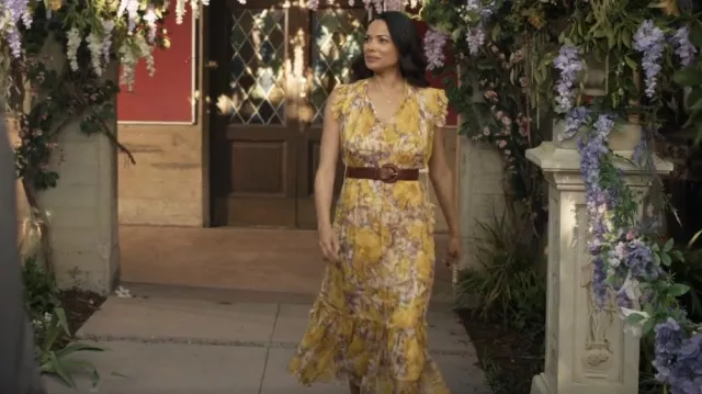 Zimmermann Flo­ral Print Mi­di Dress worn by Nichelle Carmichael (Rochelle Aytes) as seen in S.W.A.T. (S06E22)