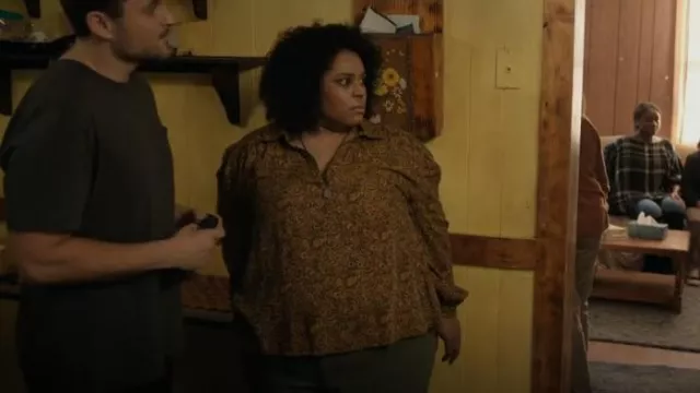 Treasure & Bond Long Sleeve Cotton Blouse worn by Astrid Koren (Arianna Esquerre) as seen in Manifest (S04E15)