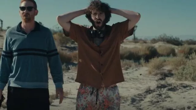 John Elliott Prac­tice Shorts in Ivory Tus­can Flo­ral worn by Dave (Lil Dicky) as seen in DAVE (S03E06)