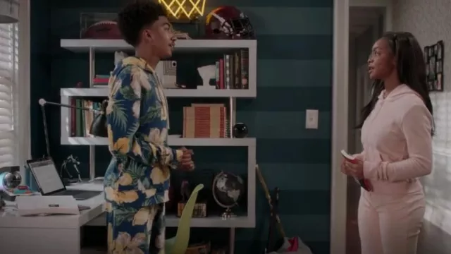 Ralph Lauren Floral Spa Terry Shorts worn by Jack Johnson (Miles Brown) as seen in black-ish (S08E12)
