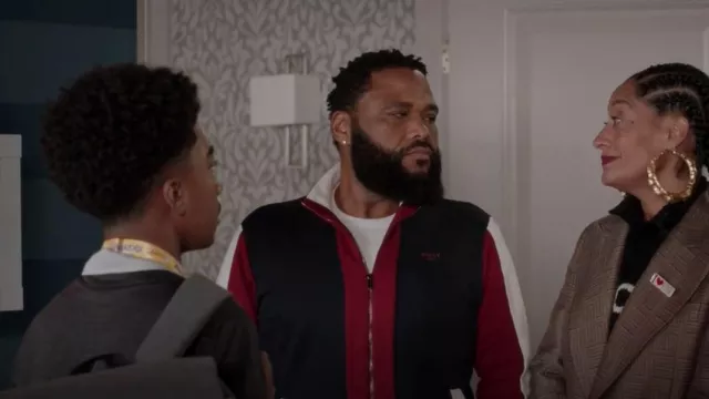 Bally Cotton Color Blocked Jacket worn by Andre 'Dre' Johnson (Anthony Anderson) as seen in black-ish (S08E04)