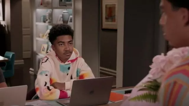 Pacsun Scrap Art Hoodie worn by Jack Johnson (Miles Brown) as seen in black-ish (S08E09)