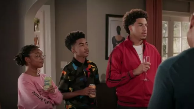 Valentino Multi-Camo Polo Shirt worn by Jack Johnson (Miles Brown) as seen in black-ish (S08E09)