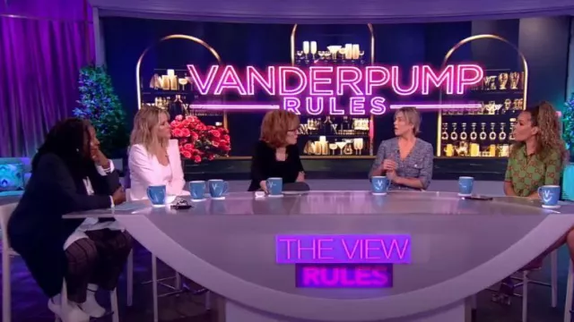 Ramy Brook Hudson Collarless Jacket worn by Sara Haines as seen in The View on June 6, 2023