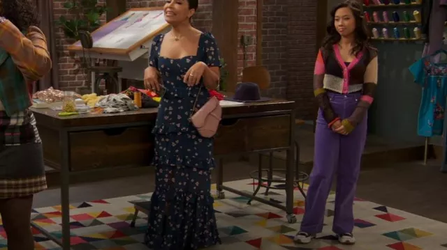 BDG Purple Corduroy Flare Pant worn by Ivy Chen (Emmy Liu-Wang) as seen in Raven's Home (S06E06)