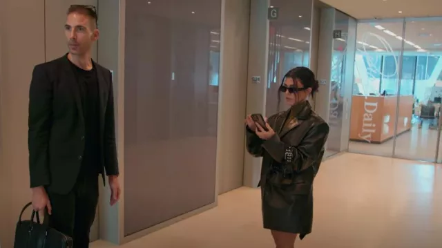 By Far Mini Soho Black Patent Leather worn by Khloé Kardashian as seen in The Kardashians (S03E03)