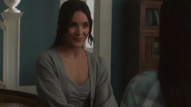 Sandro Ivy Wool Camisole In Olive Green worn by Bess Marvin (Maddison Jaizani) as seen in Nancy Drew (S04E02)