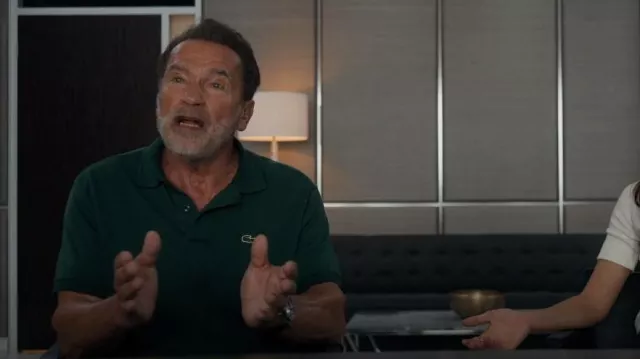 Lacoste Petit Piqué Slim Fit Polo Shirt worn by Luke Brunner (Arnold Schwarzenegger) as seen in FUBAR (S01E04)