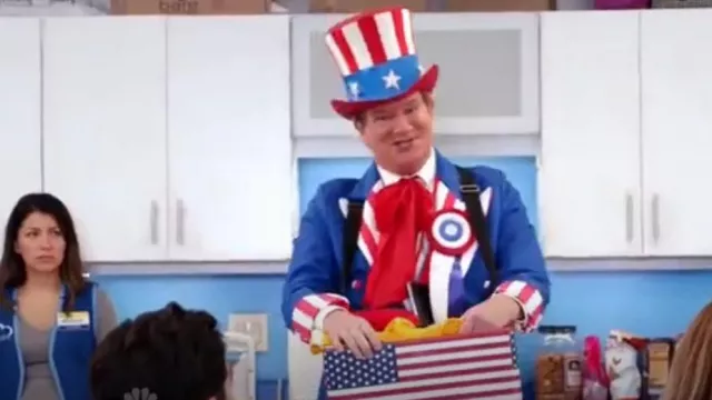 Wallets n Hats Uncle Sam Top Hat worn by as seen Glenn (Mark McKinney) in Superstore (S01E07)