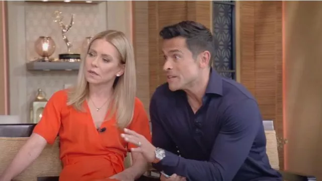 A.L.C. Claire Vestido usado por Kelly Ripa como se ve en LIVE with Kelly and Mark el 2 de junio de 2023