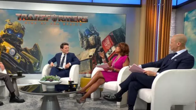 Escada Virgin Wool Knee Length Dress worn by Gayle King as seen in CBS Mornings on June 5, 2023