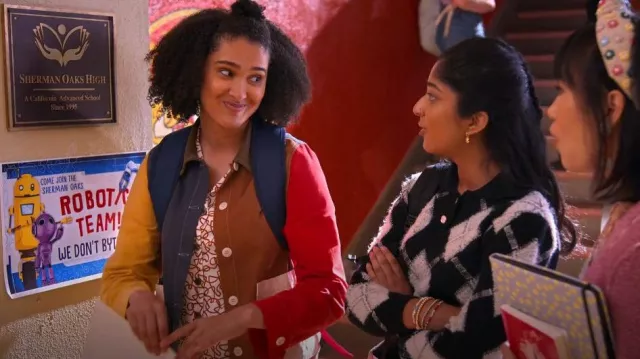 Vans Textured Waves Woven Shirt worn by Fabiola Torres (Lee Rodriguez) as seen in Never Have I Ever (S04E01)