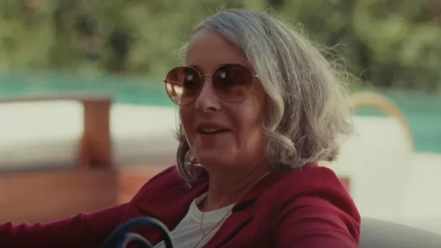 Gafas de sol Ysela 60mm para mujer de Oliver Peoples usadas por Nikki Katz (Jane Adams) como se ve en The Idol (S01E02)