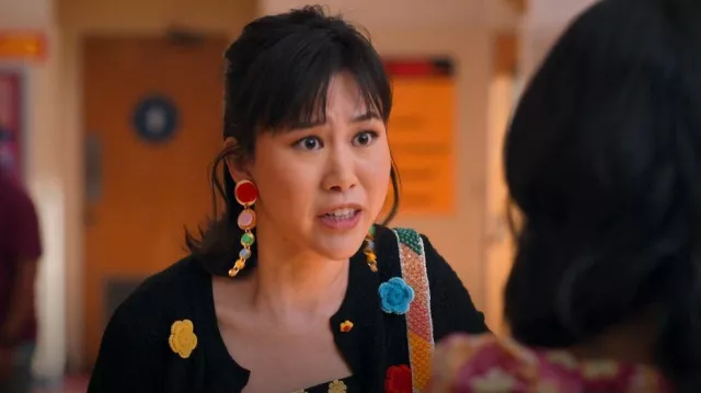 Melody Ehsani Align Your Chakras Earrings worn by Eleanor Wong (Ramona Young) as seen in Never Have I Ever (S04E01)