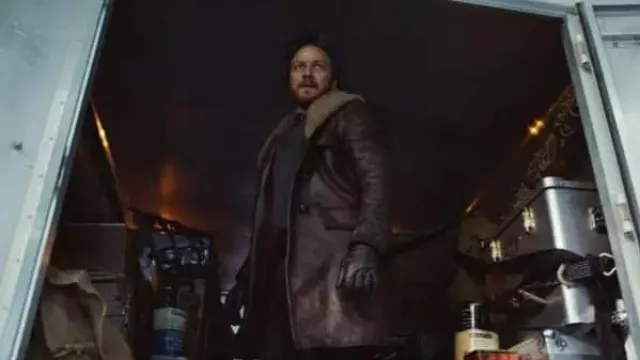 Fur Collar Leather Coat worn by Lord Asriel (James McAvoy) in His Dark Materials (Season 1 Episode 1)