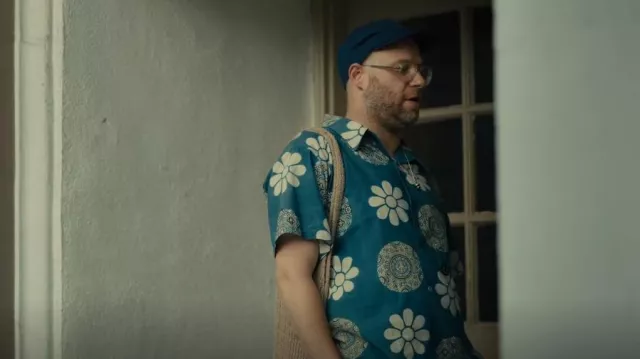 Story Mfg. Shore Con­vert­ible-Col­lar Print­ed Or­gan­ic Shirt worn by Will (Seth Rogen) as seen in Platonic (S01E06)