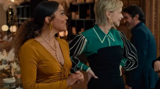 Veronica Beard Gilbert Dress worn by Carolyn (Aisha Alfa) as seen in Based on a True Story (S01E06)