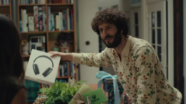 Corridor Floral Slouchy Knit Long Sleeve Polo Shirt worn by Dave (Lil Dicky) in DAVE (S03E07)