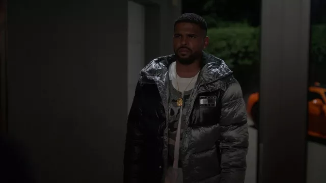 Tommy Jeans Metallic capsule color block hooded worn by Isaac McAdoo (Kola Bokinni) as seen in Ted Lasso (S03E09)